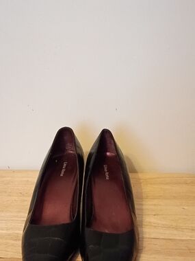 Linea Roma Women's Black Leather Ballet Flats
